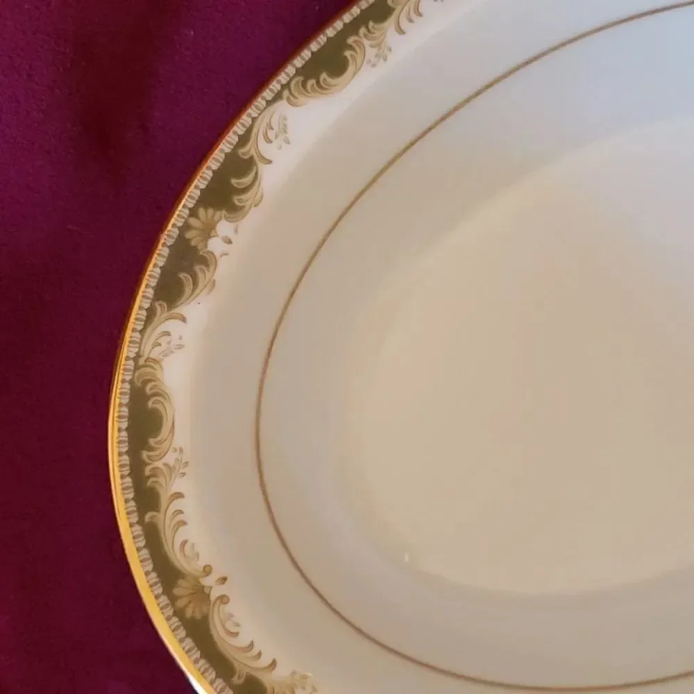 Vintage Noritake Porcelain Oval Serving Dish Bowl